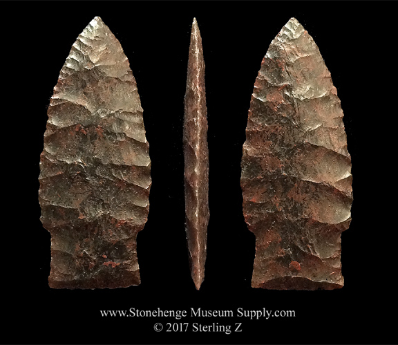 Lithic Casting by Sterling Z Scottsbluff Cody Paleo Texas Scottsbluff arrowhead cast for sale
