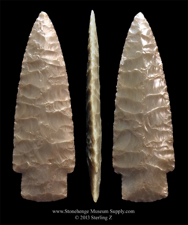 Texas Scottsbluff arrowhead cast for sale - Paleo Scottsbluff cast - Cody knife - Scottsbluff Lithic Cast - Arrowhead cast replica