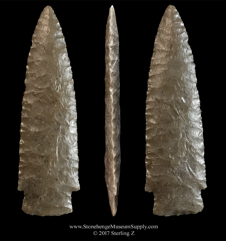Lithic Casting - Scottsbluff - Arrowheads - Texas Scottsbluff arrowhead cast for sale - Paleo Scottsbluff cast - Cody knife - Scottssbluff