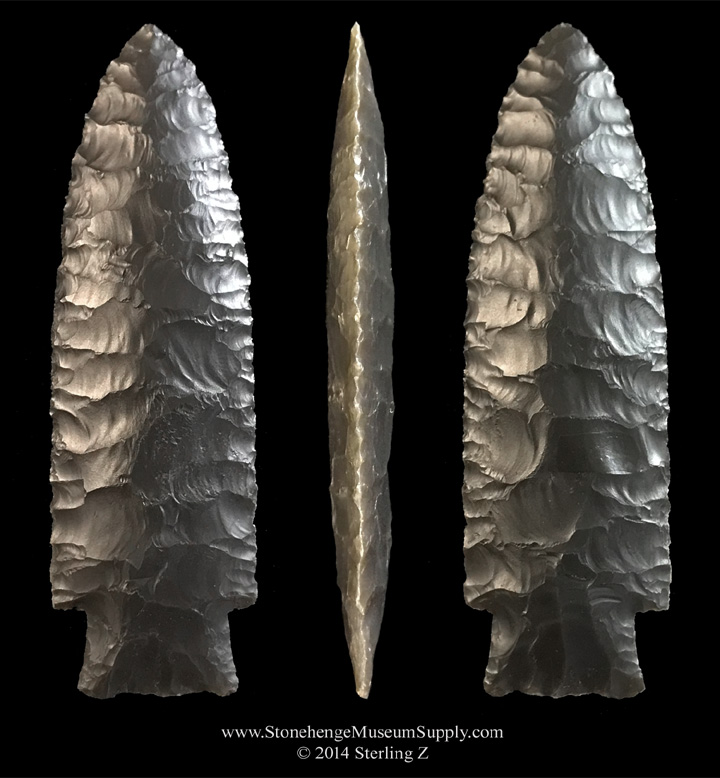 Lithic Casting Scottsbluff point Cody paleo arrowhead cast Scottsbluff lithic casting