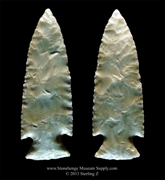 Wilson Early Stemmed Lithic Cast - Lithic cast of a Wilson point out of Colorado County Texas - Arrowhead cast